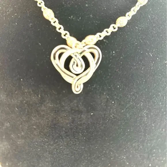 Brighton Black Silver Celtic heart necklace - Picture 7 of 9